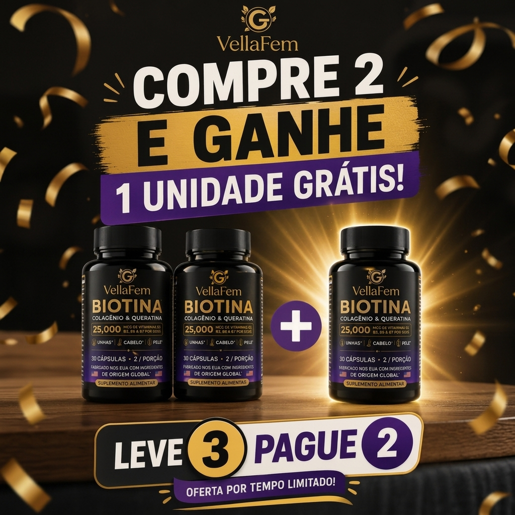 Biotina Vital™️ – Beleza, Força e Brilho de Dentro para Fora