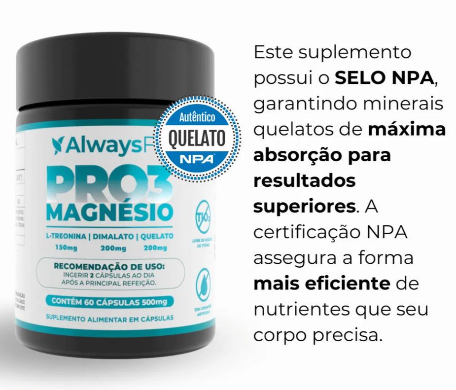 Magnésio Equilíbrio Total ™️ — Fórmula Essencial Pro3