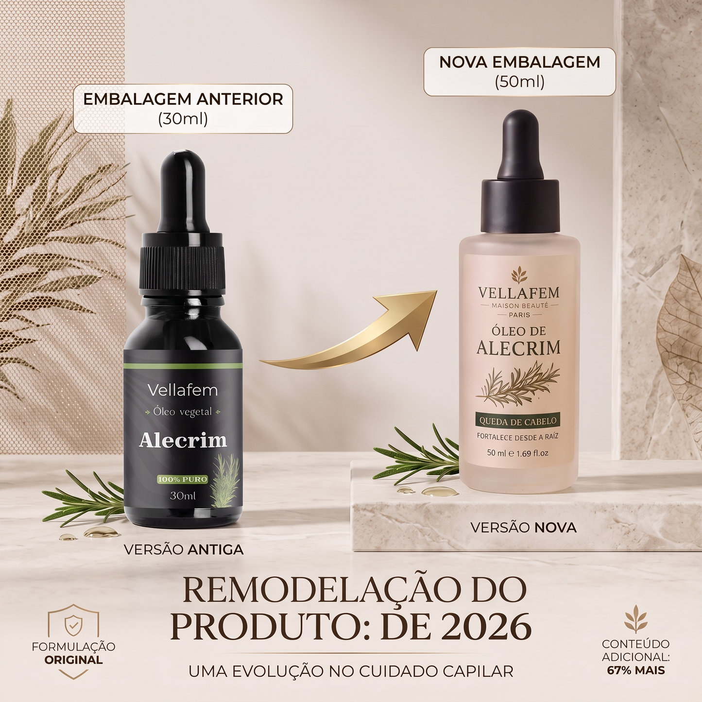 Óleo de Alecrim™️ - Reduz a Queda e Estimula o Crescimento.