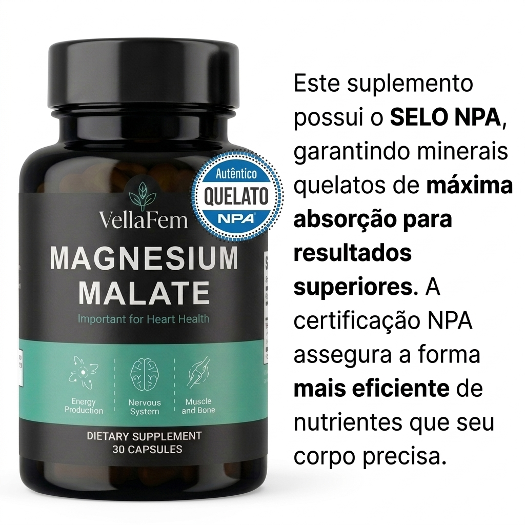 Magnésio Malate Prime™ — O equilíbrio que o seu corpo merece.