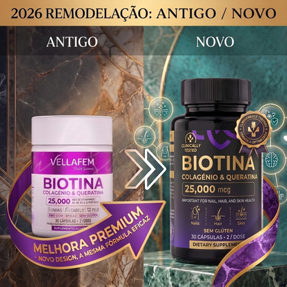 Biotina Vital™️ – Beleza, Força e Brilho de Dentro para Fora