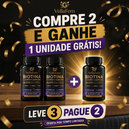 Biotina Vital™️ – Beleza, Força e Brilho de Dentro para Fora