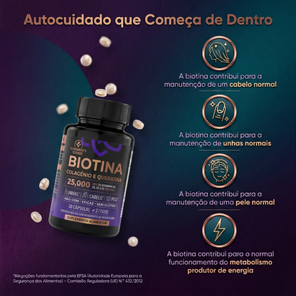 Biotina Vital™️ – Beleza, Força e Brilho de Dentro para Fora